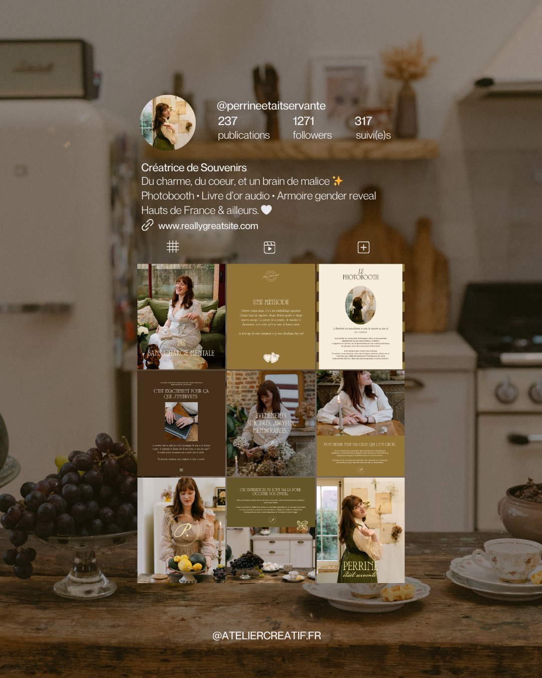 Community management — feed Instagram Perrine était servante
