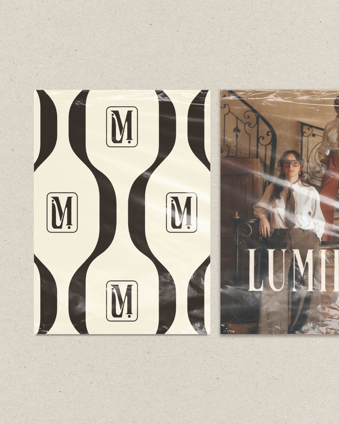 LUMIÈRE — identité visuelle, monogramme et univers graphique