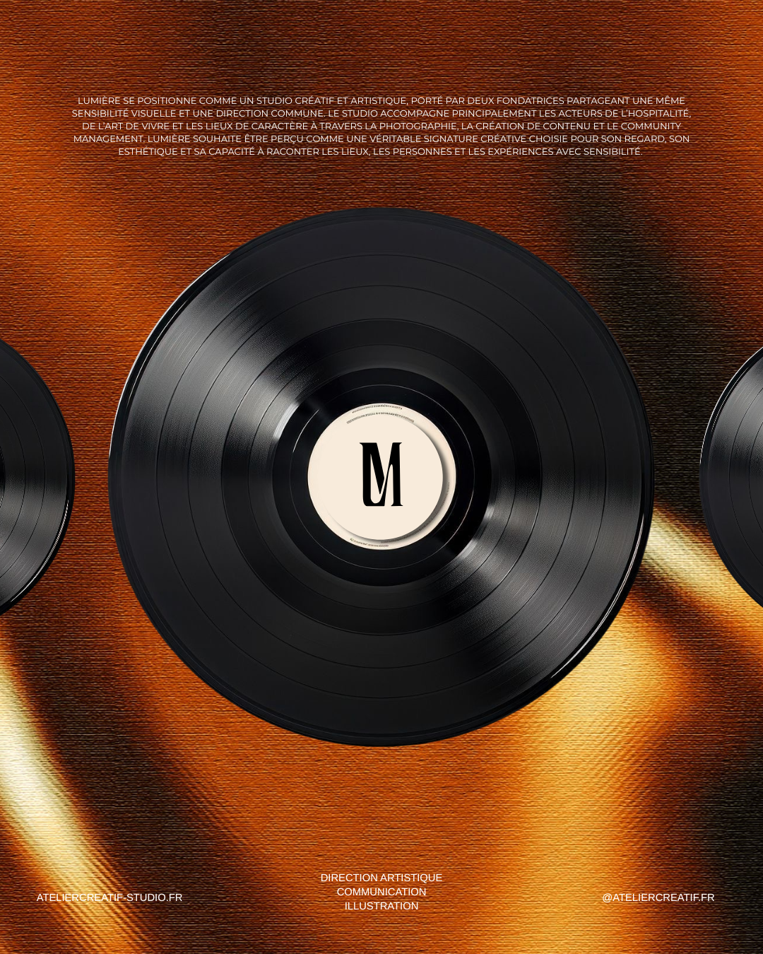 LUMIÈRE — monogramme sur univers éditorial seventies