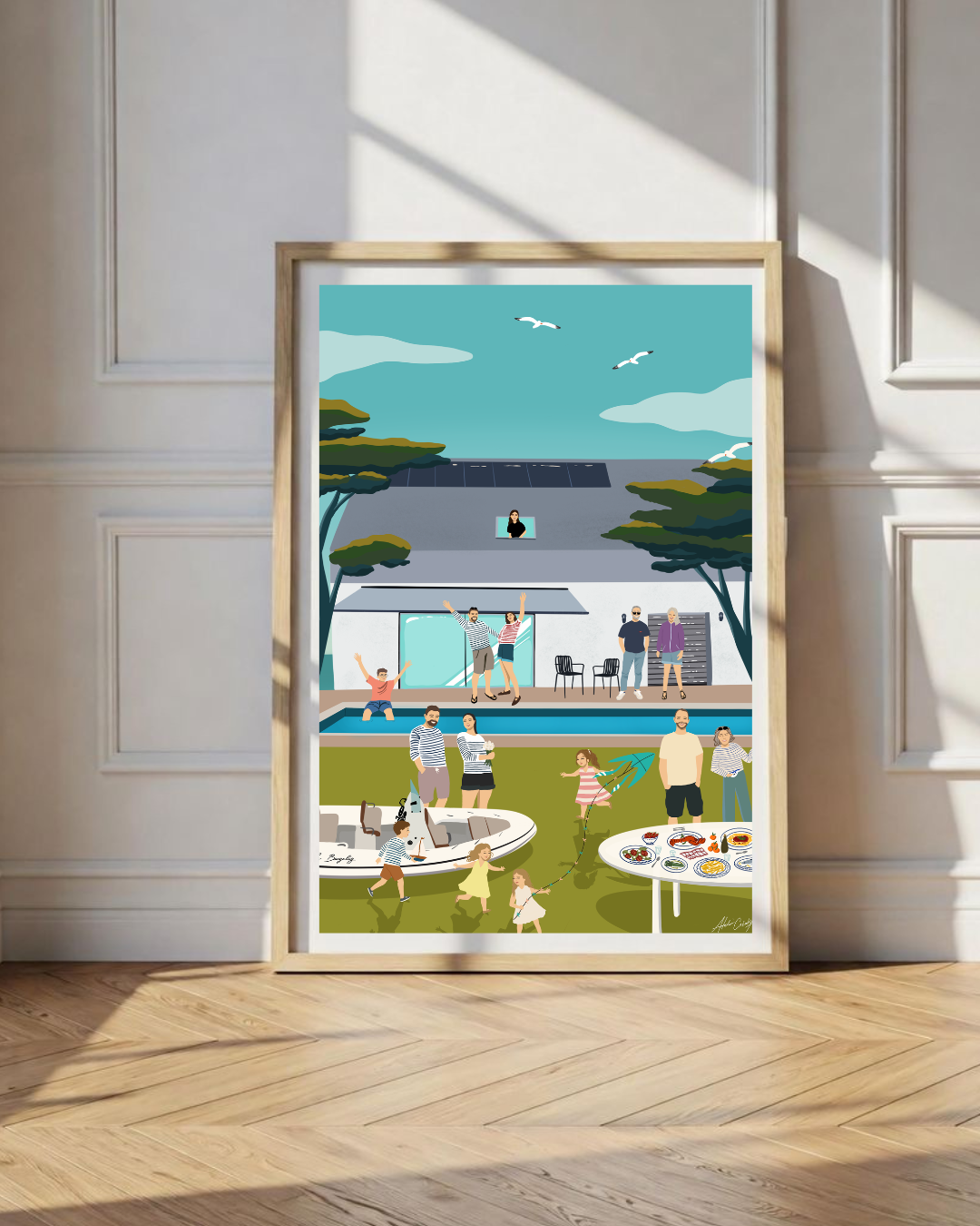 Maison de famille — illustration personnalisée