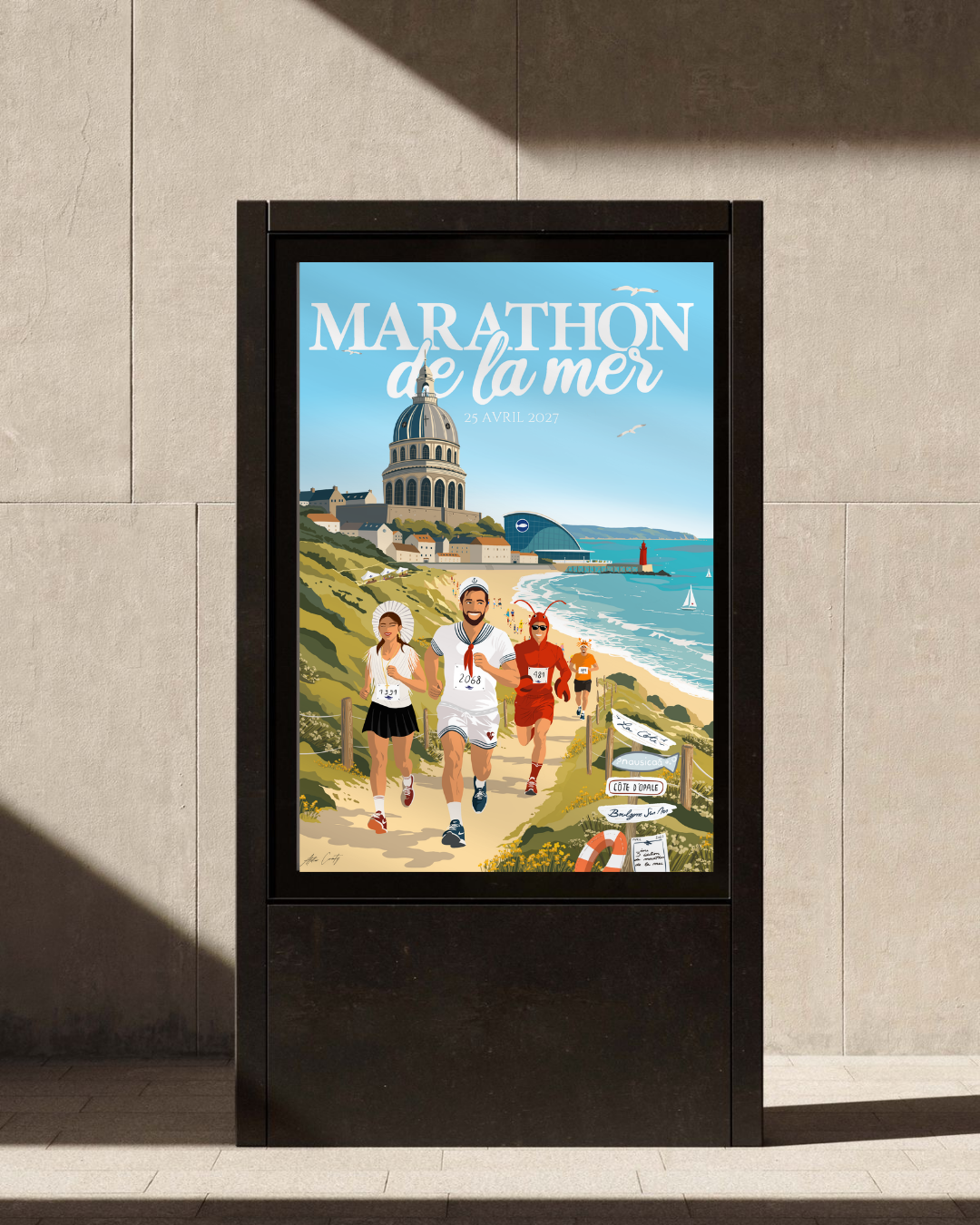Marathon de la Mer 2027 — affiche illustrée