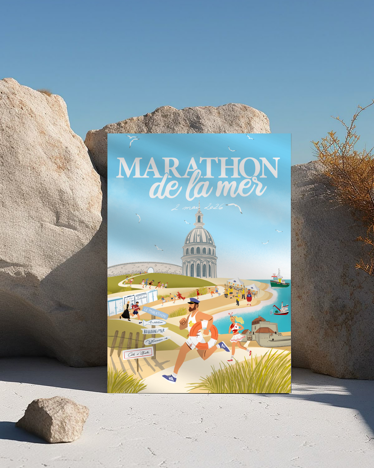 Marathon de la Mer — affiche illustrée