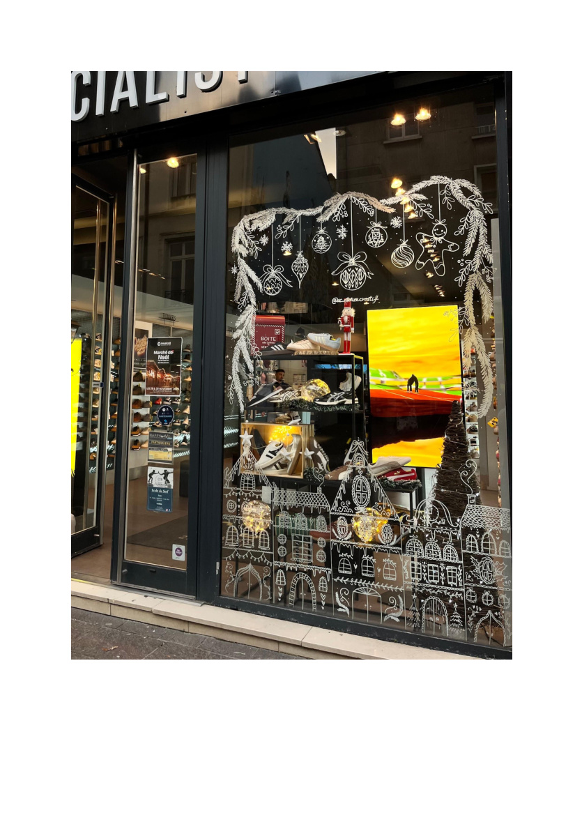 Illustration sur vitrine — réalisation 1